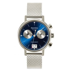 Bruno Söhnle Damenuhr Rondograph Lady Zifferblatt Blau