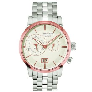 Bruno Söhnle Herrenuhr Milano zweite Zeitzone Bicolor