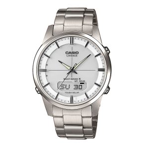 Casio Solaruhr Funk Titan Herrenuhr Ø 39 MM - weiß