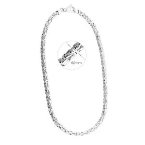 Herren Königskette Sterling Silber 4 Kant poliert 6mm
