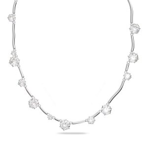 Halskette Swarovski Constella Kristalle Rhodiniert weiß