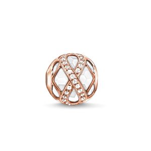 Karma Bead Infinity in Roségold mit Jade Stein