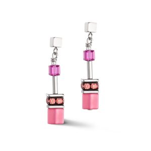 Ohrringe Coeur de Lion Viva Magenta GeoCube