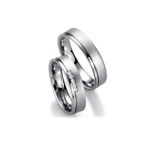 Zeitlose Eheringe Weißgold aus Wien Herrenring 66/20120