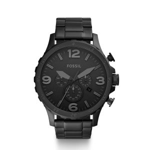 Fossil Nate Chronograph für Herren in mattschwarz