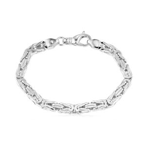 Königskette Silber Armband 925/- Sterling Silber 7 MM