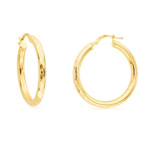 Edle zeitlose Creolen 585 Gold hochglanzpoliert Ø 26 MM